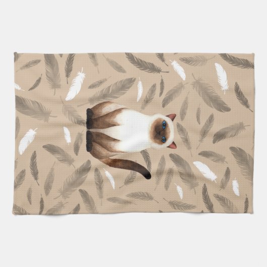 Siam cat Towel Theedoek (Horizontaal)