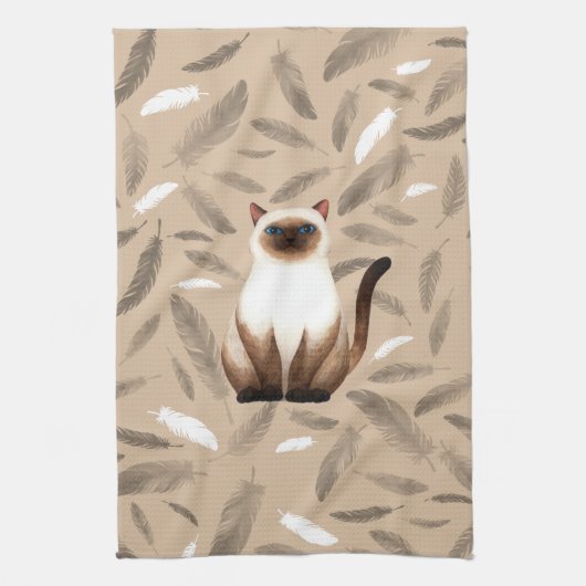 Siam cat Towel Theedoek (Verticaal)