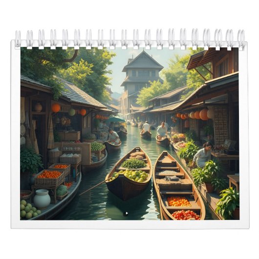 Siam drijvende markt met kalender (Hoes)