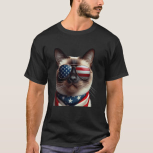 Siamees Kat 4 juli Onafhankelijkheidsdag Eigenaar T-shirt