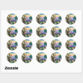 Siamees Kat en St Franciscus Ronde Sticker (Vel)