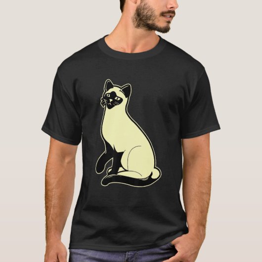 Siamees Kat Geschenk T-shirt (Voorkant)