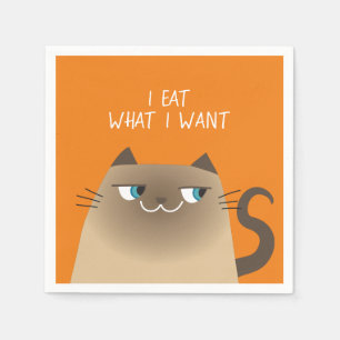 Siamees Kat Grappig Servet