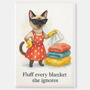 Siamees Kat Grappige takenlijst voor kattenliefheb Magneet