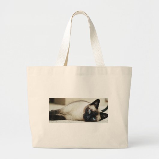 Siamees kat grote tote bag (Voorkant)