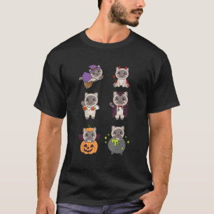 Siamees Kat Halloween Kostuum Katten Halloween 1 T-shirt