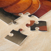 Siamees Kat In Herfstbladeren Thanksgiving Kunst Legpuzzel (Zijkant)
