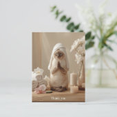 Siamees kat in Spa Bedankt Briefkaart (Staand voorkant)