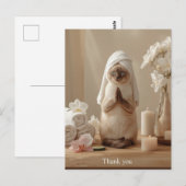 Siamees kat in Spa Bedankt Briefkaart (Voorkant / Achterkant)