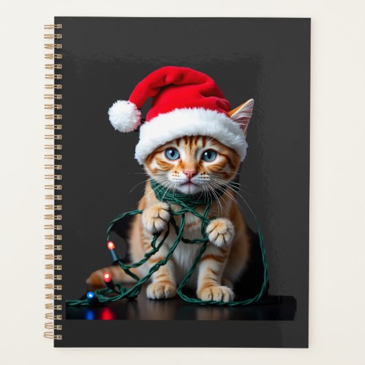 Siamees Kat Kerstmis V-Nek Planner (Voorkant)