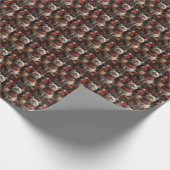 Siamees Kat Met Kerstcadeaus Open Haard Cadeaupapier (Hoek)
