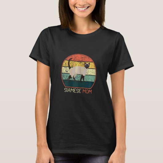 Siamees Kat Moeder Kitten Vrouwen Kat T-shirt (Voorkant)