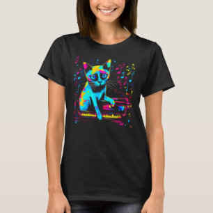 Siamees Kat Piano T-shirt