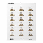 Siamees Kat Schattig Retouradres Etiket (Full Sheet)