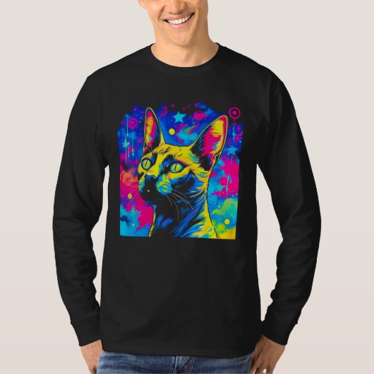 Siamees Kat   T-shirt (Voorkant)