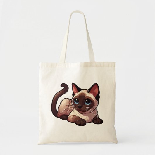 Siamees kat tote bag (Voorkant)