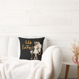 Siamees kat voor bruidsdouche golfer kussen