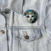 Siamees Kat Vriend Ronde Button 5,7 Cm (In situ)