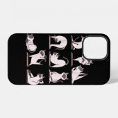 Siamees Kat Yoga T-shirt iPhone Hoesje (Achterkant horizontaal)