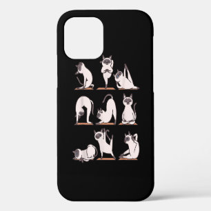 Siamees Kat Yoga T-shirt iPhone 12 Hoesje