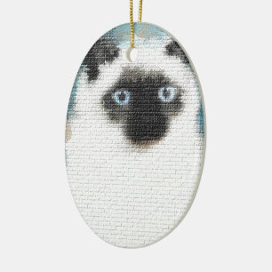 Siamees Keramisch Ornament