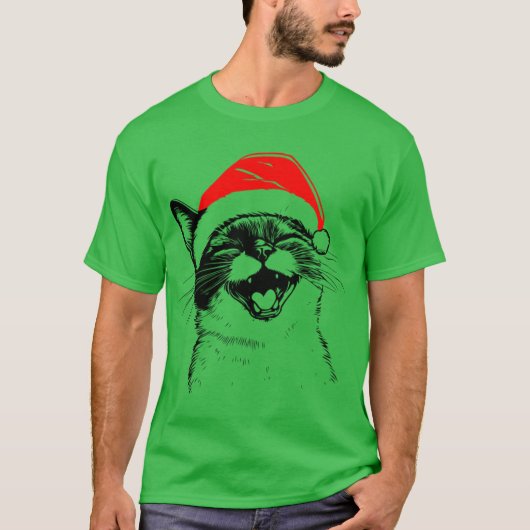 Siamees Kerstkat T-shirt (Voorkant)