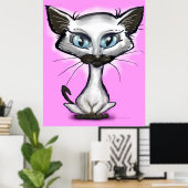 Siamees Kitten Poster (Thuiskantoor)