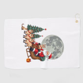 Siamees Rendier Kerstmis Siamees Kat Liefhebber Ca Golfhanddoek (Horizontaal)