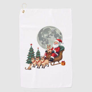 Siamees Rendier Kerstmis Siamees Kat Liefhebber Ca Golfhanddoek