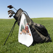 Siamees Rendier Kerstmis Siamees Kat Liefhebber Ca Golfhanddoek (Groen)