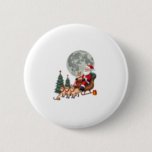 Siamees Rendier Kerstmis Siamees Kat Liefhebber Ca Ronde Button 5,7 Cm