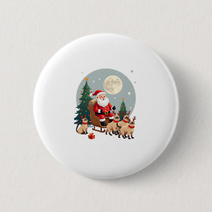 Siamees Rendier Kerstmis Siamees Kat Liefhebber Ca Ronde Button 5,7 Cm