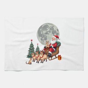Siamees Rendier Kerstmis Siamees Kat Liefhebber Ca Theedoek