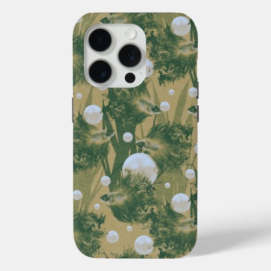 Siamees vechtende vis groen Case-Mate iPhone case (Achterkant)