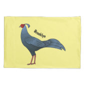 Siamees vuurstaartfazant vogel cartoon illustratie kussensloop (Achterkant)