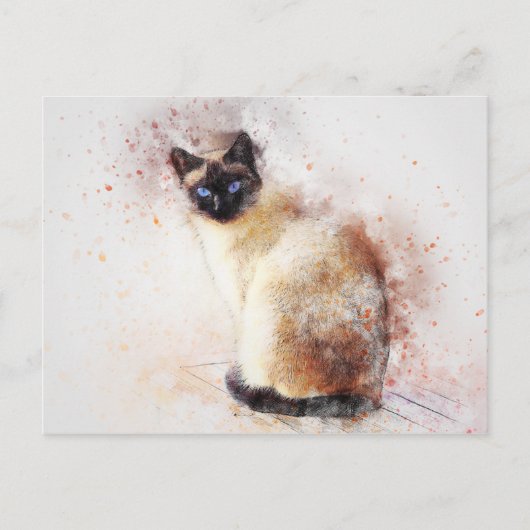 Siamese | ABSTRACT | WATERVERF Briefkaart (Voorkant)