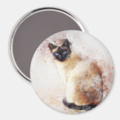 Siamese | ABSTRACT | WATERVERF Magneet (Voorkant / Achterkant)