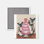 Siamese banketbakker magneet (Voorkant / Achterkant)