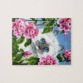 Siamese Birmese ragdoll Cat Rozen Creationarts Legpuzzel (Horizontaal)