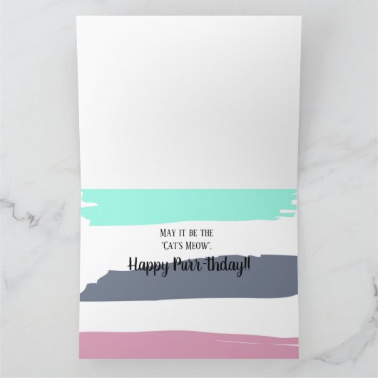 Siamese Birthday-kaart Kaart (Binnen)