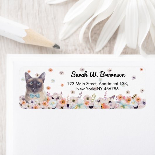 Siamese Black Face Cat Etiket (Insitu)