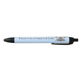 Siamese Blue Eyed Cat Face Dark op Light Graphic Zwarte Inkt Pen (Bodem)