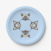Siamese Blue Eyed Cat faces Graphic Art Papieren Bordje (Voorkant)