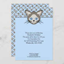 Siamese Blue Eyed Cat Faces Graphic Art Pattern