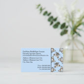 Siamese Blue Eyed Cat Faces Graphic Art Pattern Visitekaartje (Staand voorkant)