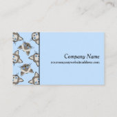 Siamese Blue Eyed Cat Faces Graphic Art Pattern Visitekaartje (Achterkant)