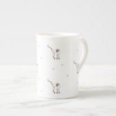 Siamese Bone China Tea Cup Porselein Kop (Voorkant rechts)