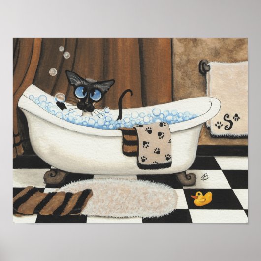 Siamese Bubble Bath Poster (Voorkant)