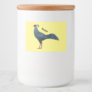 Siamese cartoon voedselcontainer etiket
