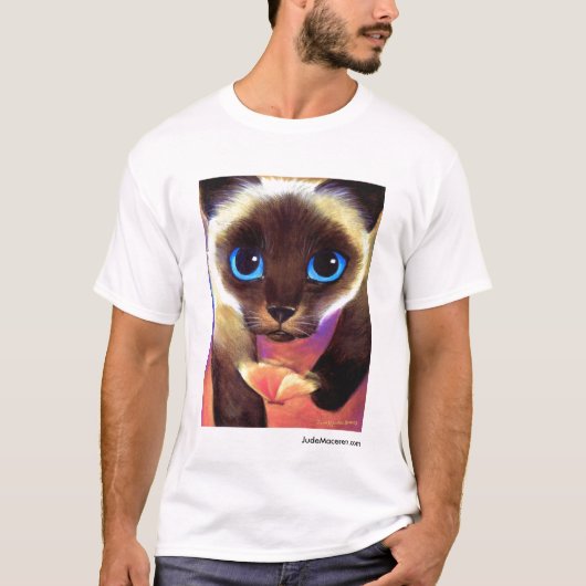 Siamese Cat 104 VOLGT ME JudeMaceren.com T-shirt (Voorkant)